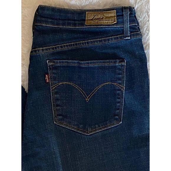 Levi’s SZ 10/30 Woman’s Demi Curve Mid Rise Straight Leg Dark Denim Jea… - Picture 10 of 12